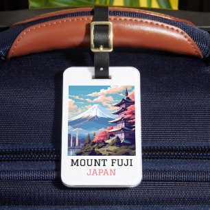 Eleganter Fuji Japan Reise Kunst Gepäckanhänger