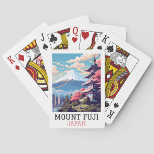 Eleganter Fuji Japan Reise Kunst Spielkarten