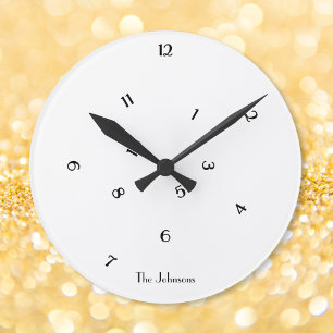 Eleganter Fun Jumbled Numbers Room Office Wanddeko Runde Wanduhr