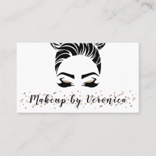 Eleganter Funkel-Makeup Visitenkarte