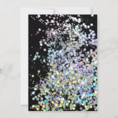 Eleganter Funkelnd Glitzer Black Wedding Einladung (Rückseite)