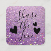 Eleganter Funkelnd Lilac Lila Glitzer Empfehlungskarte (Vorderseite)