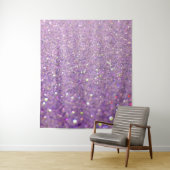 Eleganter Funkelnd Lilac Lila Glitzer Wandteppich (Beispiel)