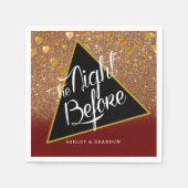 Eleganter Funkelnd Sand Die Nacht vor Napkin Serviette (Vorderseite)