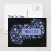 Eleganter Funkelnd Swirl Postkarte (Vorne/Hinten)