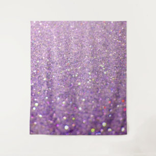 Eleganter funkelnder lila violetter Glitter Wandteppich
