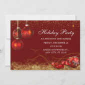 Eleganter funkelnder Weihnachtsball Einladung (Vorderseite)