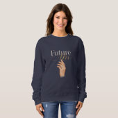 Eleganter "Future Mrs"-Diamantring für Damen Sweatshirt (Vorne ganz)