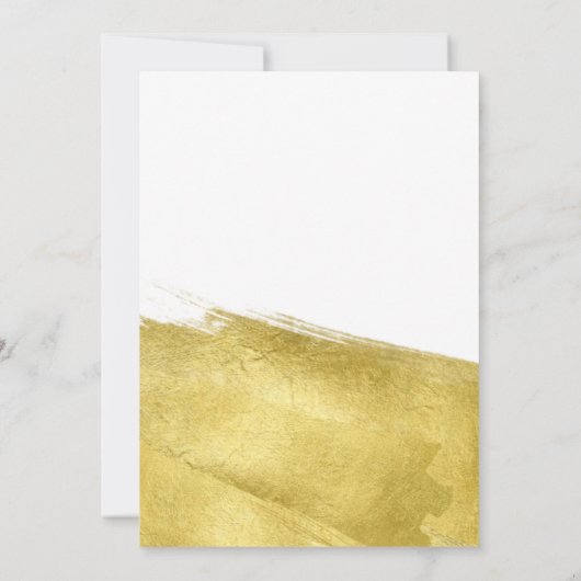 Eleganter GALA Company Business Gold Brush Einladung (Rückseite)