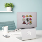 Eleganter Garten Aufkleber (Laptop auf Schreibtisch)