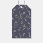 Eleganter Garten Blumen rustikale Hochzeit Monogra Geschenkanhänger (Rückseite)