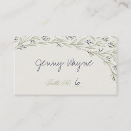 Eleganter Garten Blumen rustikale Hochzeit Platzka Platzkarte