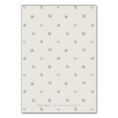 Eleganter Garten Blumen Rustikale Hochzeit Tischnu Tischnummer (Rückseite)