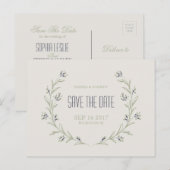 Eleganter Garten Die rustikale Hochzeit der Blumen Ankündigungspostkarte (Vorne/Hinten)