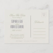 Eleganter Garten Die rustikale Hochzeit der Blumen Ankündigungspostkarte (Rückseite)