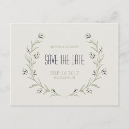 Eleganter Garten Die rustikale Hochzeit der Blumen Ankündigungspostkarte