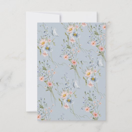 Eleganter Garten Dusty Einladung (Rückseite)