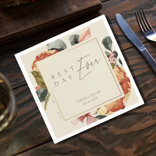 Eleganter Garten Hochzeit Serviette