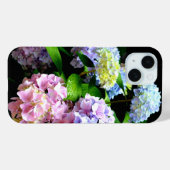 Eleganter Garten Hydrangea Rosa lila Blüte Case-Mate iPhone Hülle (Rückseite (Horizontal))