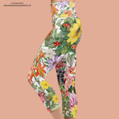 Eleganter Garten mit Blumen Capri Leggings