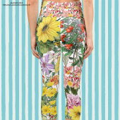 Eleganter Garten mit Blumen Capri Leggings