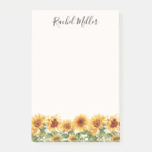Eleganter Garten mit Sonnenblumen Post-it Klebezettel (Vorderseite)
