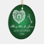 Eleganter Gastgeschenk Hochzeits-Schlüssel zu Keramikornament (Rechts)