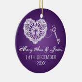 Eleganter Gastgeschenk Hochzeits-Schlüssel zu Keramikornament (Rechts)