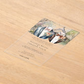 Eleganter Gay Garden Hochzeit von zwei Hochhäusern Acryleinladungen (Ablage )