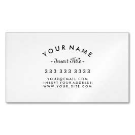 Eleganter gebogener Text beruflich Magnetische Visitenkarte