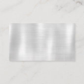Eleganter, gebürsteter Silber Foil Metallic QR Cod Visitenkarte (Rückseite)