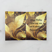 Eleganter Geburtstag, 5" x 7" Faltkarte Karte (Innenseite)