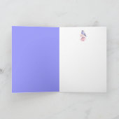 Eleganter Geburtstag, Blue Bird, Garden Blume Karte (Innenseite)