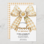 Eleganter Geburtstag Einladung (Vorne/Hinten)