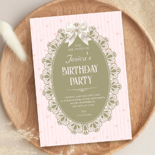Eleganter Geburtstag im Vintage-Stil Einladung