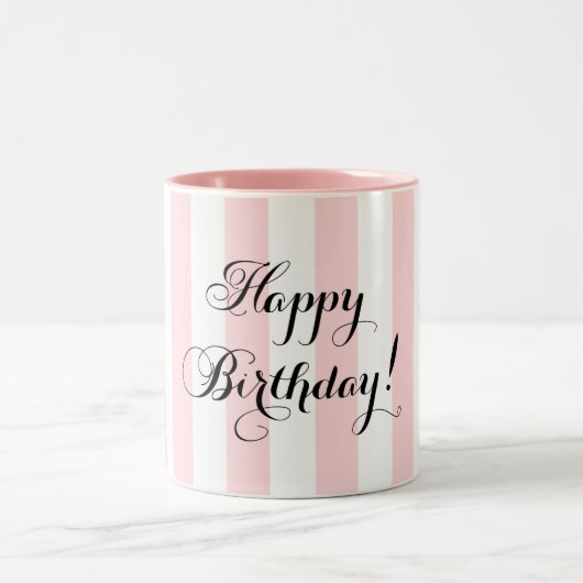Eleganter Geburtstag Zweifarbige Tasse (Mittel)
