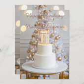 Eleganter Geburtstags- und Weihnachtsgruß Feiertagskarte (Vorne/Hinten)