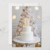 Eleganter Geburtstags- und Weihnachtsgruß Feiertagskarte (Rückseite)