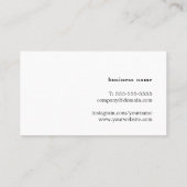 Eleganter, gedruckter Kraft White Geometric Consul Visitenkarte (Rückseite)