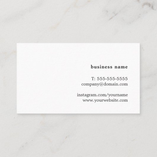 Eleganter, gedruckter Kraft White Geometric Consul Visitenkarte (Rückseite)