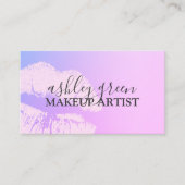 Eleganter Gefälle lila Lippen Make-up Künstler Visitenkarte (Vorderseite)