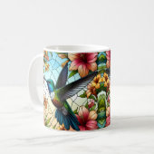Eleganter, gefestigter Glaseffekt von Hummingbird Kaffeetasse (Vorderseite Links)