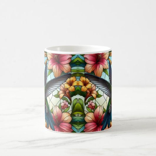 Eleganter, gefestigter Glaseffekt von Hummingbird Kaffeetasse (Mittel)