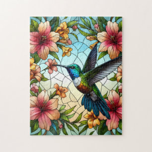 Eleganter, gefestigter Glaseffekt von Hummingbird Puzzle