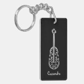 Eleganter Geigendesign-Spaß stilvoll Schlüsselanhänger (Vorderseite links)