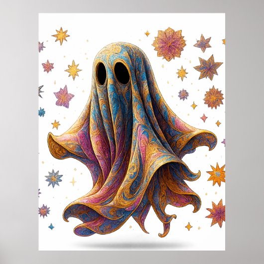 "Eleganter Geist Mauer Kunst - Luxus Halloween Gei Poster (Vorne)