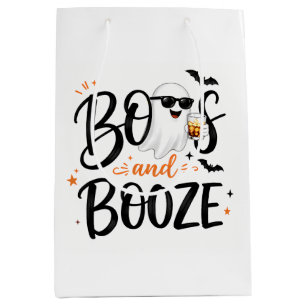 Eleganter Geister-Boos und -Alkohol Halloween Mittlere Geschenktüte