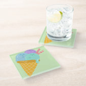 Eleganter Gelato Glass Untersetzer (Schrägansicht)