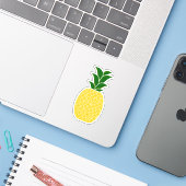 Eleganter Gelber Ananas Aufkleber (Laptop mit iPhone)