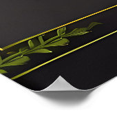 Eleganter gelber Blumentisch-Plan Poster (Ecke)